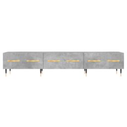Berkfield Home TV Cabinet Concrete Grey 150x36x30 cm Engineered Wood - Size: 150 x 36 x 30 cm - thumbnail 5