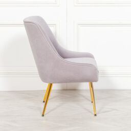 Glasstone Grey Velvet Chair - thumbnail 1