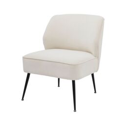 GFW Ava Velvet Accent Chair in Natural - thumbnail 3