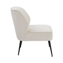 GFW Ava Velvet Accent Chair in Natural - thumbnail 4