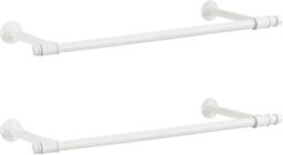 SONGMICS Set of 2 Wall Mounted Industrial Clothes Rails in White - thumbnail 6