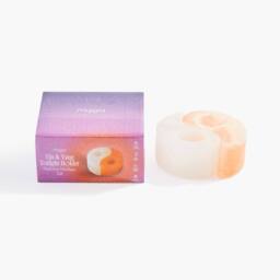 Myga Yin & Yang Himalayan Salt Tealight Holder in Pale Orange - thumbnail 2