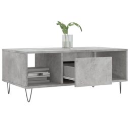 Berkfield Home Coffee Table Concrete Grey 90x50x36.5 cm Engineered Wood - thumbnail 4
