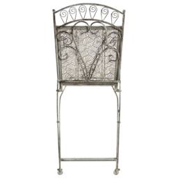 Wyld and Coco Set of 2 Vintage Folding Garden Chairs - Grey Iron Frame - thumbnail 8