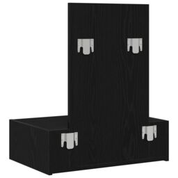Berkfield Home Wall Hanging Dressing Table Black Oak 60x40x70 cm - Size: 60 x 40 x 70 cm - thumbnail 8