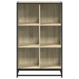 Berkfield Home Modern Book Cabinet Sonoma Oak 65.5x33x107.5 cm Engineered Wood in Light Tan - thumbnail 4