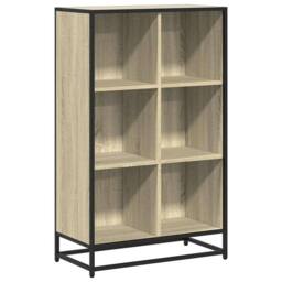 Berkfield Home Modern Book Cabinet Sonoma Oak 65.5x33x107.5 cm Engineered Wood in Light Tan - thumbnail 3
