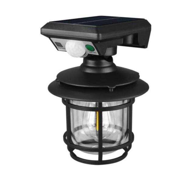Obasyhig Round Outdoor Solar-Powered Garden Light for Home Use in Black - image 1
