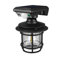 Obasyhig Round Outdoor Solar-Powered Garden Light for Home Use in Black - thumbnail 6