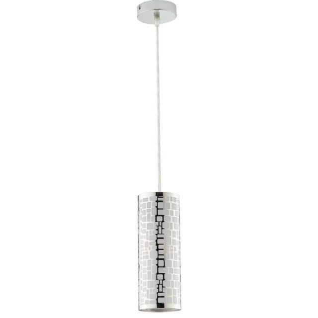 Netlighting MAYA Slim Pendant Ceiling Light Chrome 10x27cm in Grey - Size: 10x27 cm