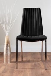 FurnitureboxUK Selina Round Glass Chrome Leg Dining Table & Isco Chairs in Black - Size: 4 Person - thumbnail 4