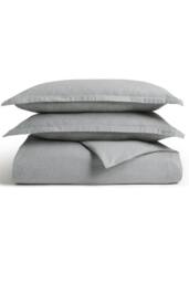 CHRISTY Flannel Marl Super Soft Brushed Cotton Duvet Sets in Grey - Size: Single - thumbnail 2