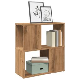 Berkfield Home Book Cabinet Artisan Oak 60x24x63 cm Engineered Wood in Brown - Size: 60 x 24 x 63 cm - thumbnail 1