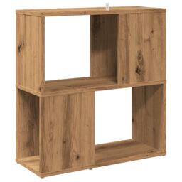 Berkfield Home Book Cabinet Artisan Oak 60x24x63 cm Engineered Wood in Brown - Size: 60 x 24 x 63 cm - thumbnail 6