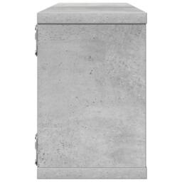 Berkfield Home Wall Cube Shelf 4 pcs Concrete Grey 60x15x23 cm Engineered Wood - Size: 60 x 15 x 23 cm - thumbnail 6
