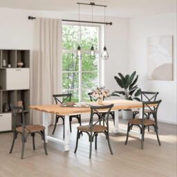 Berkfield Home Coffee Table Legs White 2 pcs 100x(72-73) cm Steel - thumbnail 2