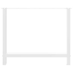 Berkfield Home Coffee Table Legs White 2 pcs 100x(72-73) cm Steel - thumbnail 5
