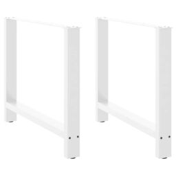 Berkfield Home Coffee Table Legs White 2 pcs 100x(72-73) cm Steel