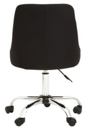 Orsina Comfortable Design Black & Chrome Home Office Chair, Ergonomic Work From Home Chair, Movable Chair - thumbnail 5