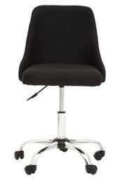 Orsina Comfortable Design Black & Chrome Home Office Chair, Ergonomic Work From Home Chair, Movable Chair - thumbnail 3