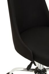 Orsina Comfortable Design Black & Chrome Home Office Chair, Ergonomic Work From Home Chair, Movable Chair - thumbnail 6