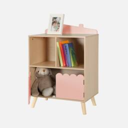 sweeek 2-shelf 2-door Bookcase in Pink - thumbnail 4