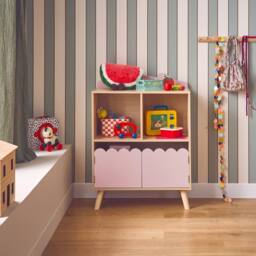 sweeek 2-shelf 2-door Bookcase in Pink - thumbnail 6