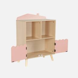 sweeek 2-shelf 2-door Bookcase in Pink - thumbnail 3