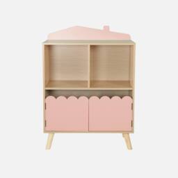sweeek 2-shelf 2-door Bookcase in Pink - thumbnail 2