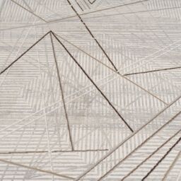 Kukoon Neutral Beige Cream Textured Geometric Living Area Rug in Off-White - Size: 120 cm x 170 cm - thumbnail 6