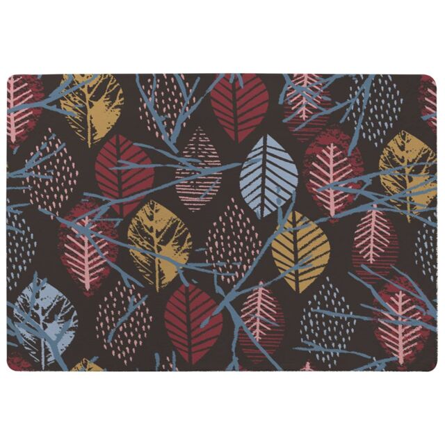 Benjamin Tate Design Prints Of Autumn Leaves Rug in Natural - Size: Large - image 1