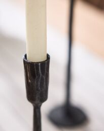 Dibor Traditional Antique Black Slim Candle Holder Christmas Table Centerpiece Candle Stick 42cm - thumbnail 3