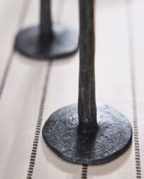 Dibor Traditional Antique Black Slim Candle Holder Christmas Table Centerpiece Candle Stick 42cm - thumbnail 4