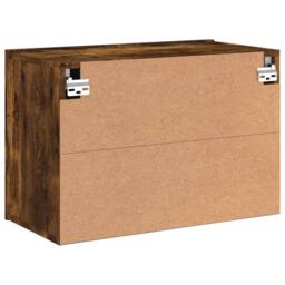Berkfield Home TV Cabinet Wall-mounted Smoked Oak 60x30x41 cm in Brown - Size: 60 x 30 x 41 cm - thumbnail 8