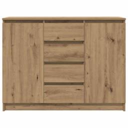 Berkfield Home Sideboard with Drawers Artisan Oak 100.5x35x76 cm Engineered Wood in Brown - thumbnail 6