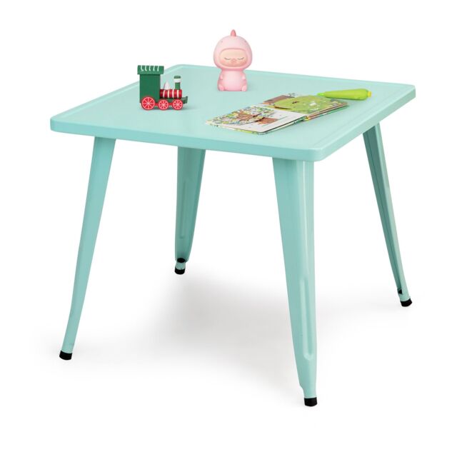 "Costway Steel 27"" Square Table Children Play Learn Activity Table Indoor Outdoor in Blue" - image 1