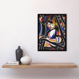 Artery8 Child in Rocker Portrait Henry Lyman Sayen Framed Wall Art Print - Size: A4 - thumbnail 4