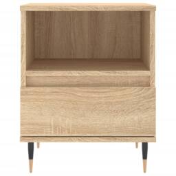 Berkfield Home Modern Bedside Cabinet Sonoma Oak 40x35x50 cm Engineered Wood in Light Tan - Size: 40 x 35 x 50 cm - thumbnail 5
