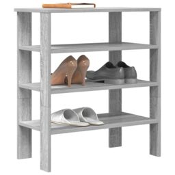 Berkfield Home Shoe Rack Grey Sonoma 61x32x70 cm Engineered Wood - Size: 61 x 32 x 70 cm - thumbnail 1