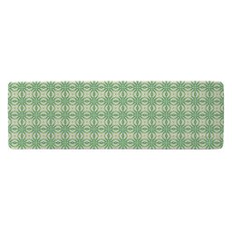 Benjamin Tate Design Swimwear Fabric Green Alluring Boho Chic Runner Rug in Natural - Size: 67 cm x 230 cm - thumbnail 1