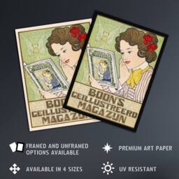 "Artery8 Boons Illustrated Magazine Vintage Retro Wall Art Print Caspel - Size: W12"" x H16""" - thumbnail 2
