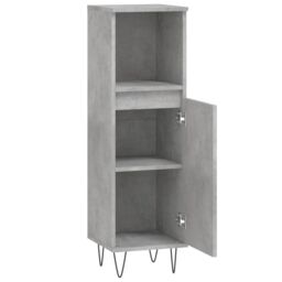 Berkfield Home Bathroom Cabinet Concrete Grey 30x30x100 cm Engineered Wood - Size: 30 x 30 x 100 cm - thumbnail 6