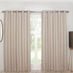 Sundour Cosmos Eyelet Curtains in Natural - Size: 117 cm width x 183 cm drop