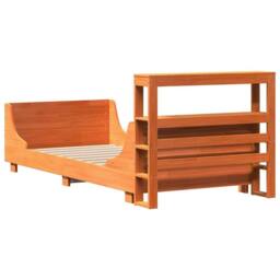 Berkfield Home Sleek Bed Frame without Mattress Wax Brown 100x200 cm Solid Wood Pine - thumbnail 8