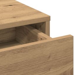 Berkfield Home Dressing Table with LED Lights - Artisan Oak, 50x41x135 cm in Brown - Size: 50 x 41 x 135 cm - thumbnail 8