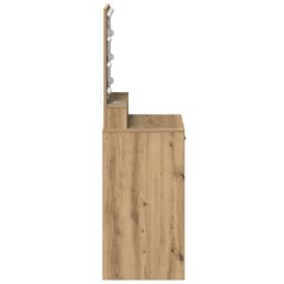 Berkfield Home Dressing Table with LED Lights - Artisan Oak, 50x41x135 cm in Brown - Size: 50 x 41 x 135 cm - thumbnail 6