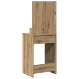 Berkfield Home Dressing Table with LED Lights - Artisan Oak, 50x41x135 cm in Brown - Size: 50 x 41 x 135 cm - thumbnail 7