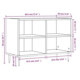 Berkfield Home TV Cabinet Concrete Grey 69.5x30x50 cm Engineered Wood - thumbnail 9