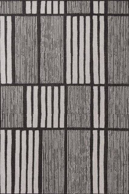 THE RUGS Ted Baker Flatweave Allington Indoor Outdoor Rug Geometric Reversible in Black - Size: 200 cm x 300 cm - image 1