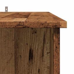 Berkfield Home Bar Table with Shelf Old Wood 102x50x103.5 cm Engineered Wood in Brown - thumbnail 7